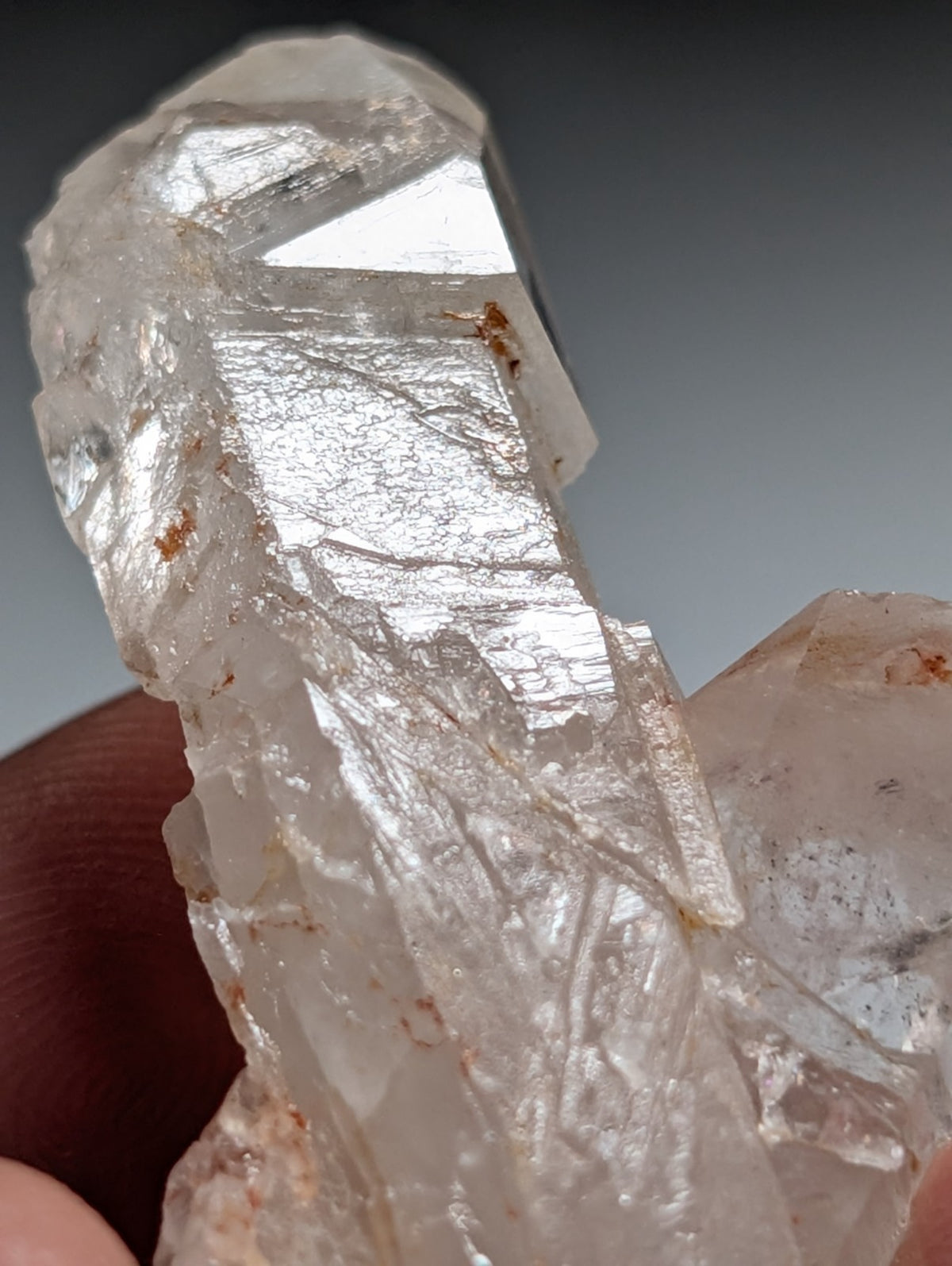 VERY unique Growth Interference Quartz Crystal - Montgomery County, Arkansas