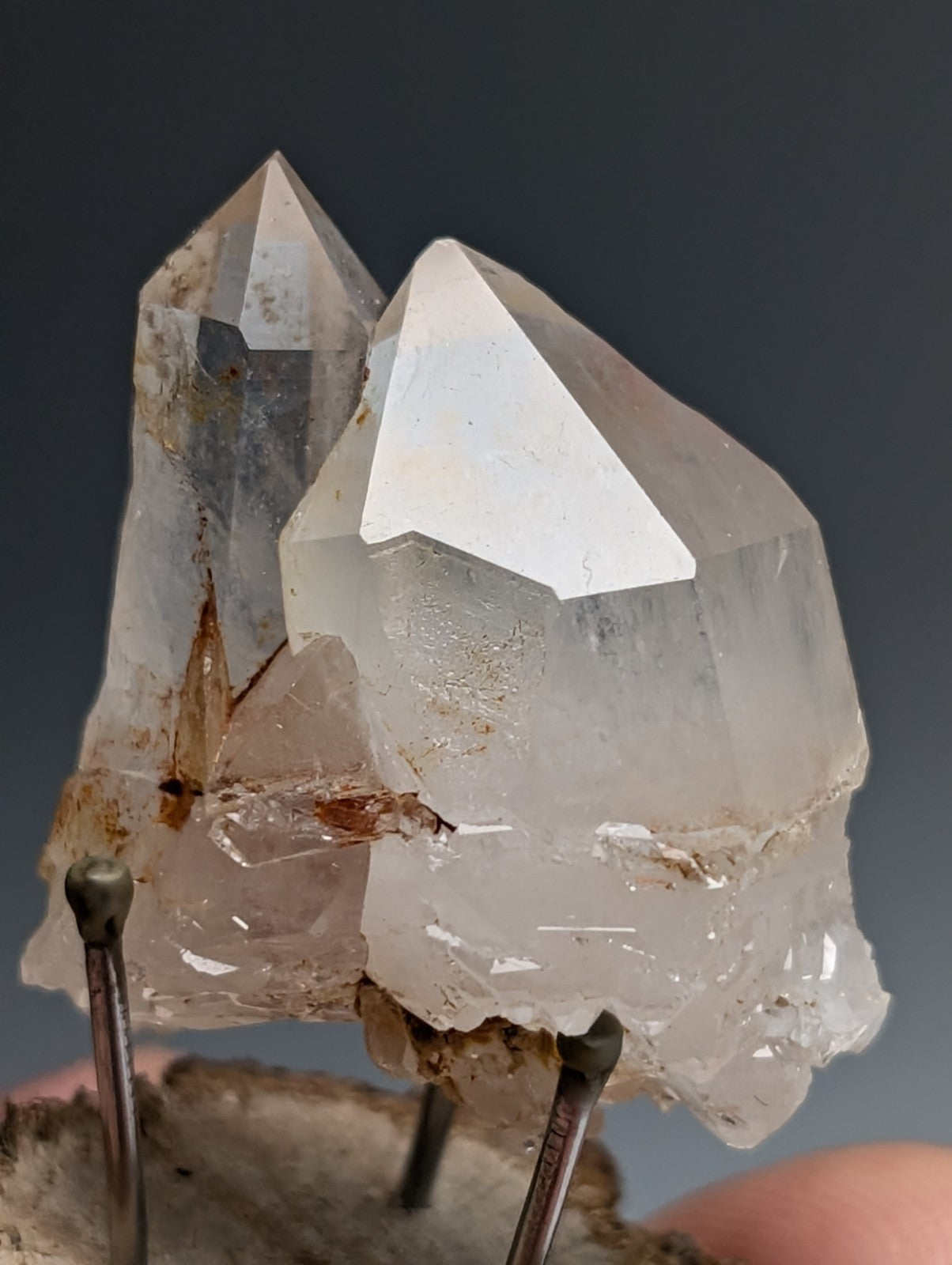 Unique Quartz Crystal Cluster, Old Stock, Montgomery County, Arkansas, w/display