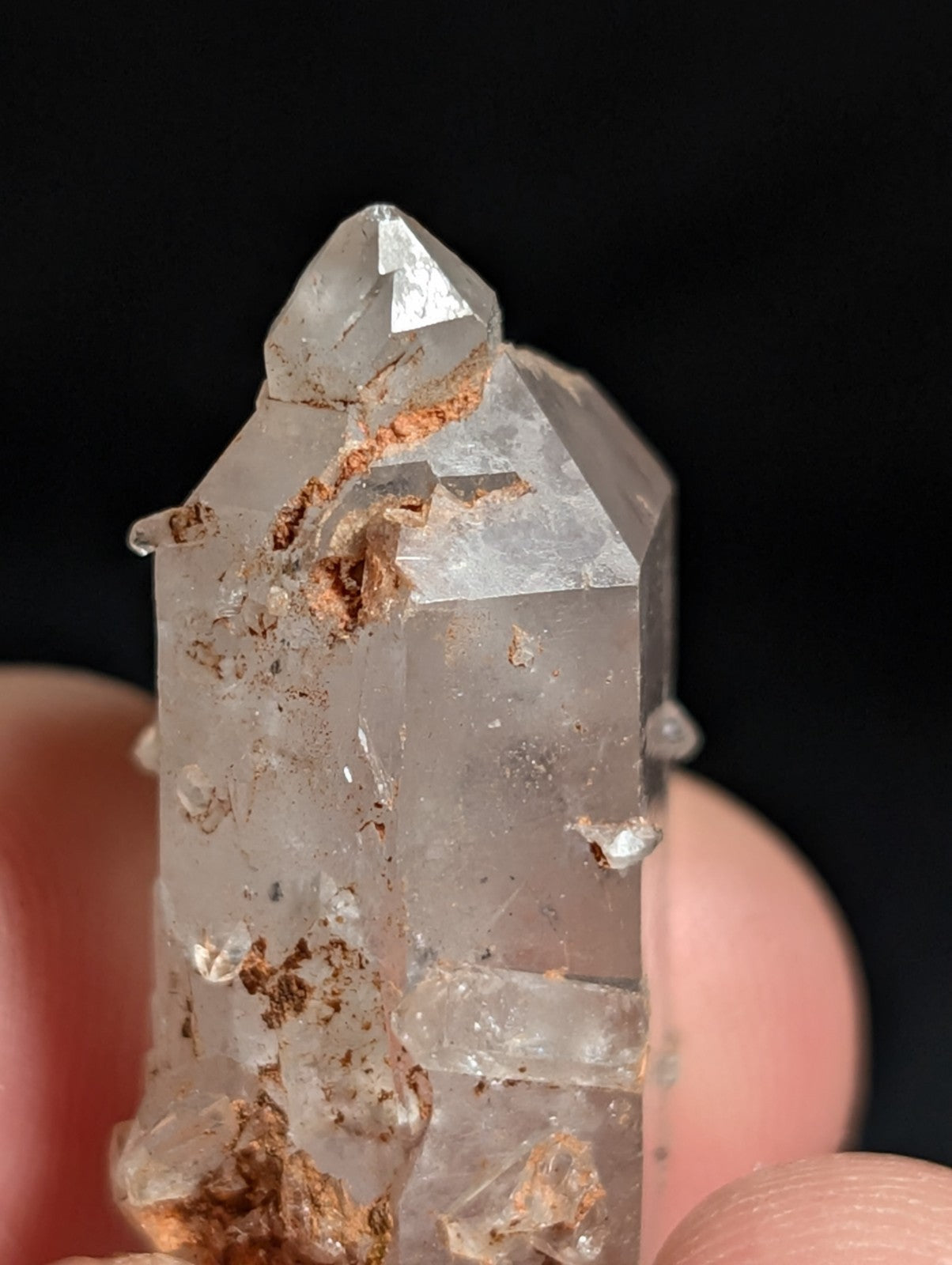 Unique Quartz Crystal with Nacrite Inclusions, Montgomery County, Arkansas, USA