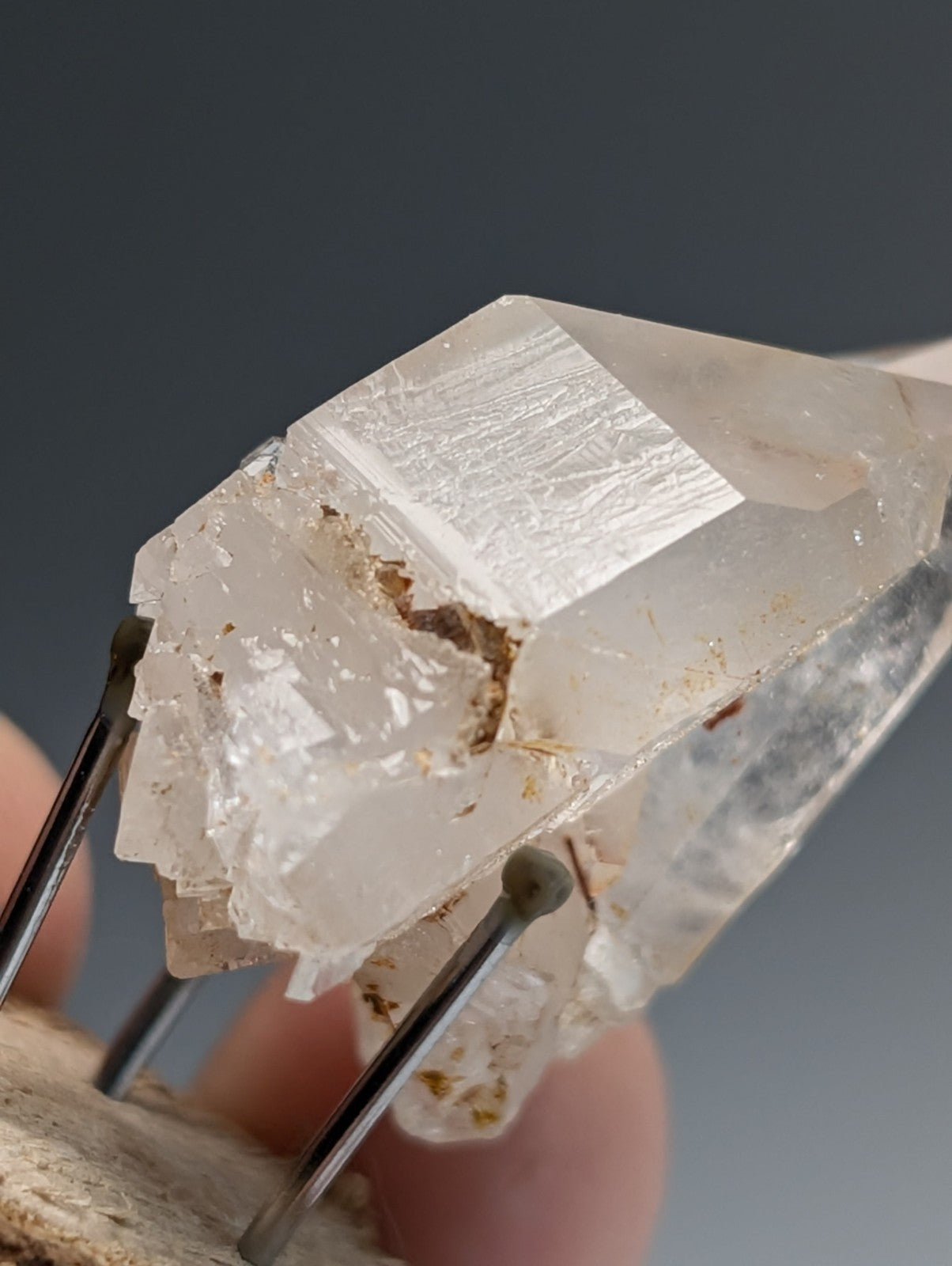 Unique Quartz Crystal Cluster, Old Stock, Montgomery County, Arkansas, w/display