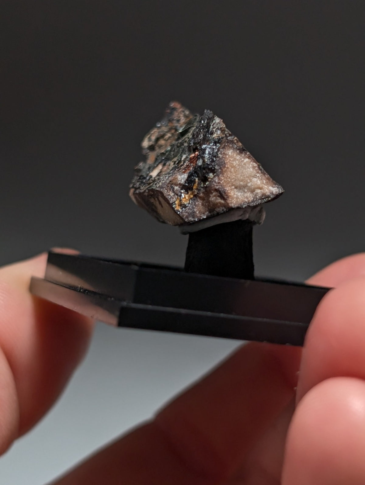 Rare Kidwellite on Novaculite - Coon Creek, Polk County, Arkansas, w/ photo case