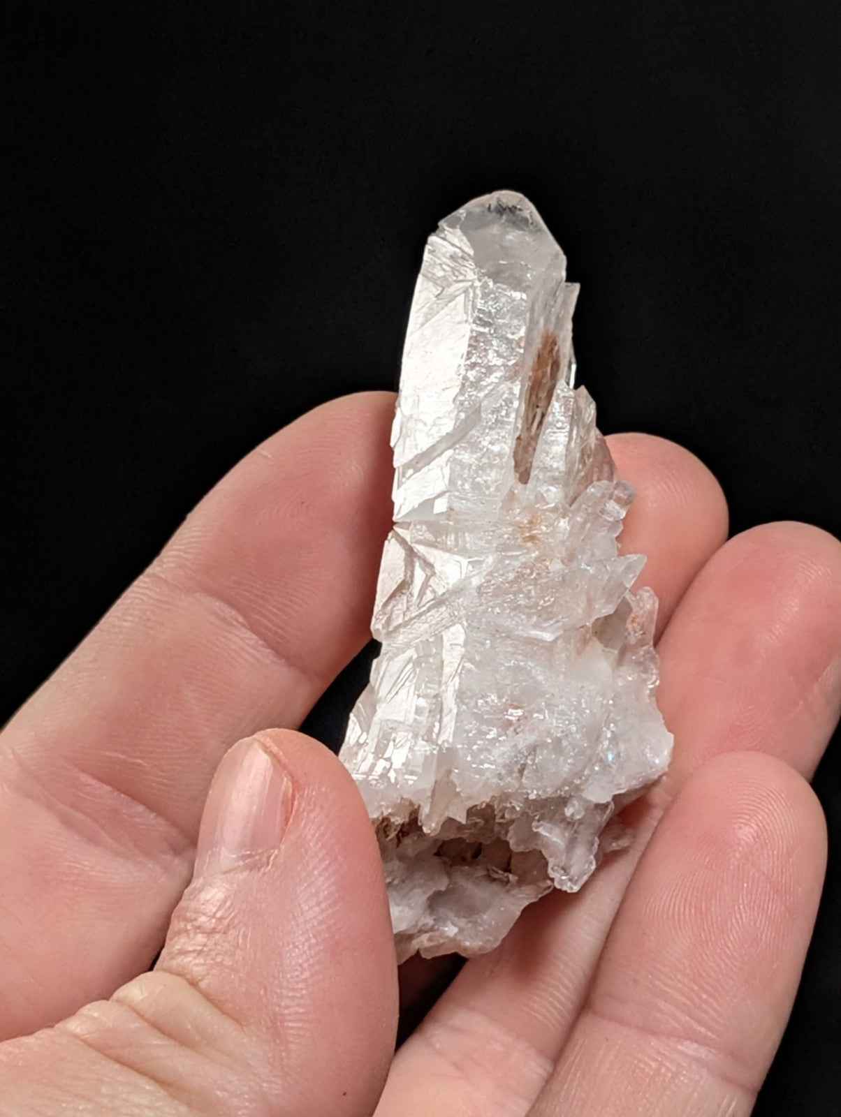 Growth Interference Quartz Crystal Point, Old Stock, Montgomery County, Arkansas