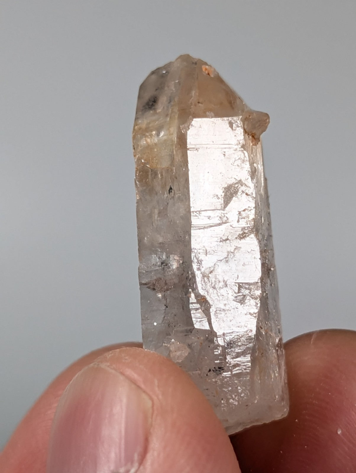 Set of 3 Quartz Crystals with Nacrite Inclusions, Montgomery County, Arkansas
