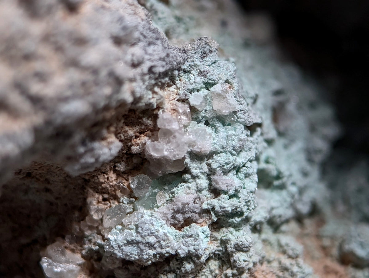 Large Yellow/Green Wavellite w/ Blue Planerite - ex Henry Delinde- Arkansas, USA