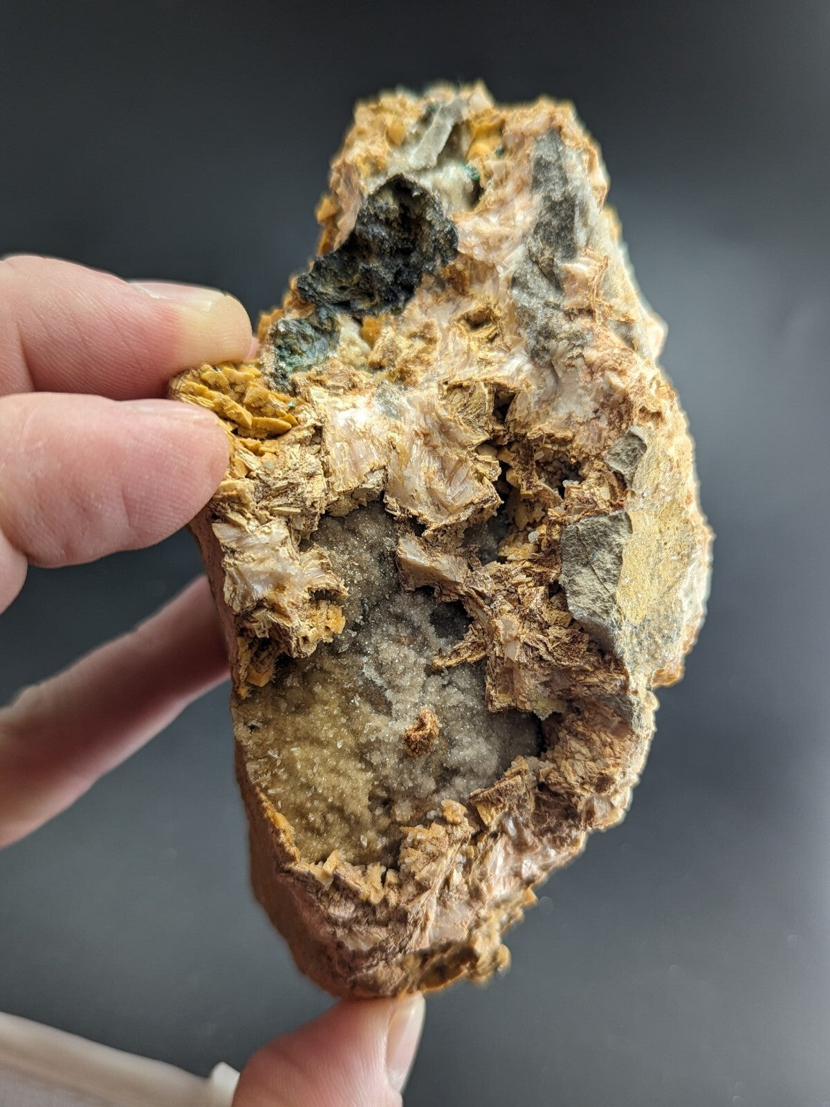 Very Rare, Aurichalcite and Selenite, Red Cloud Mine, Rush, Marion Co.  Arkansas