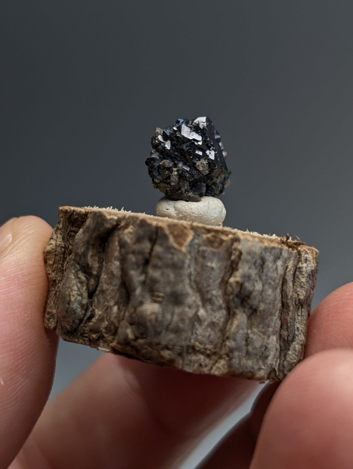 Brookite w/natural iridescence , Magnet Cove, Hot Spring Co. Arkansas, Old Stock