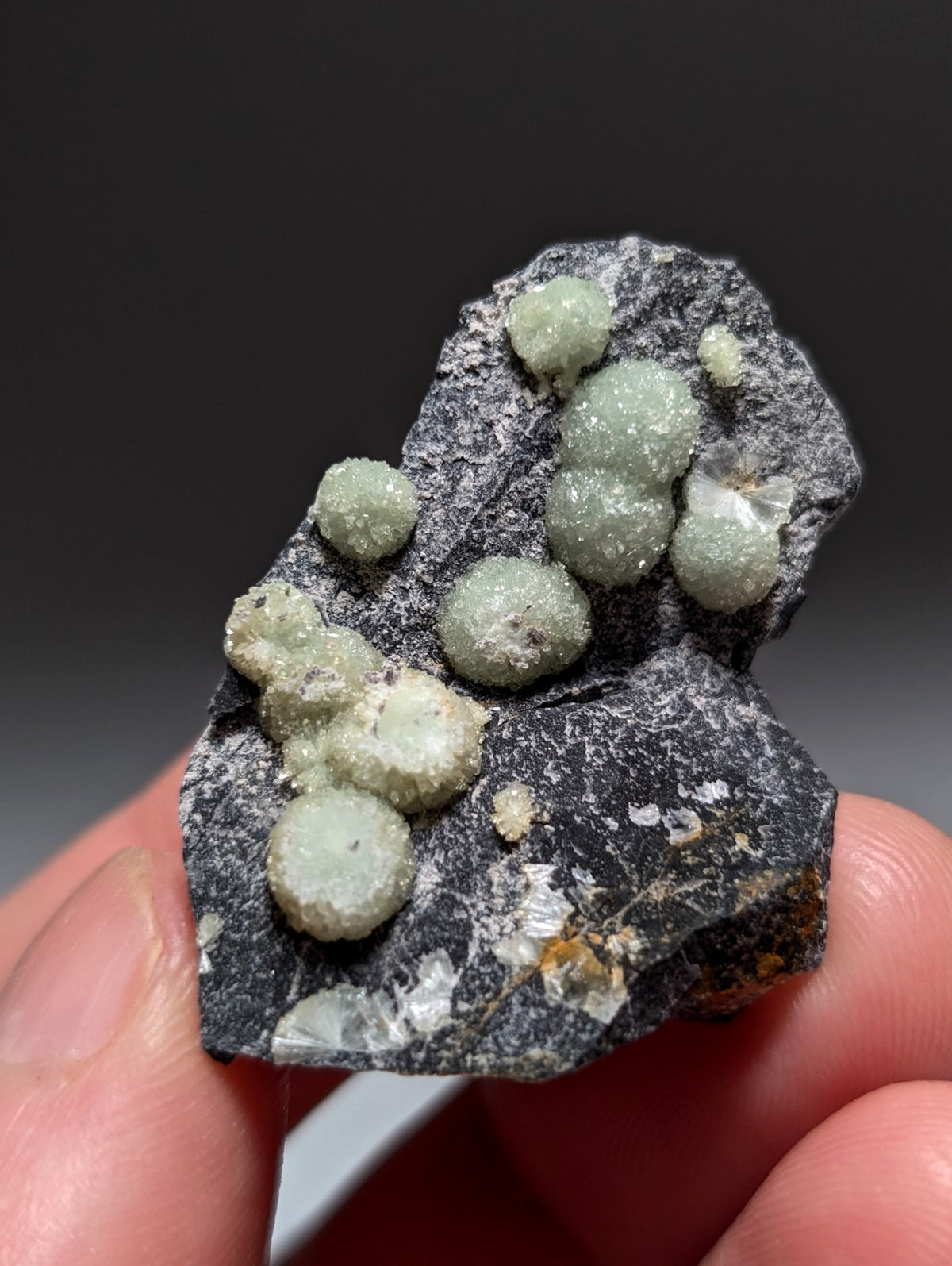 Set of 4 UV Reactive Wavellite - Fantastic Old Stock- Mauldin Mountain, Arkansas