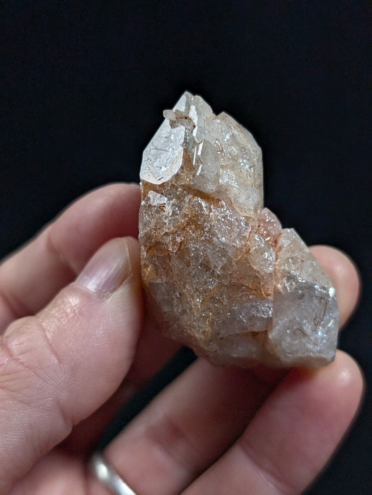 Crackle Quartz Crystal Point, Double Terminated, Montgomery County, Arkansas
