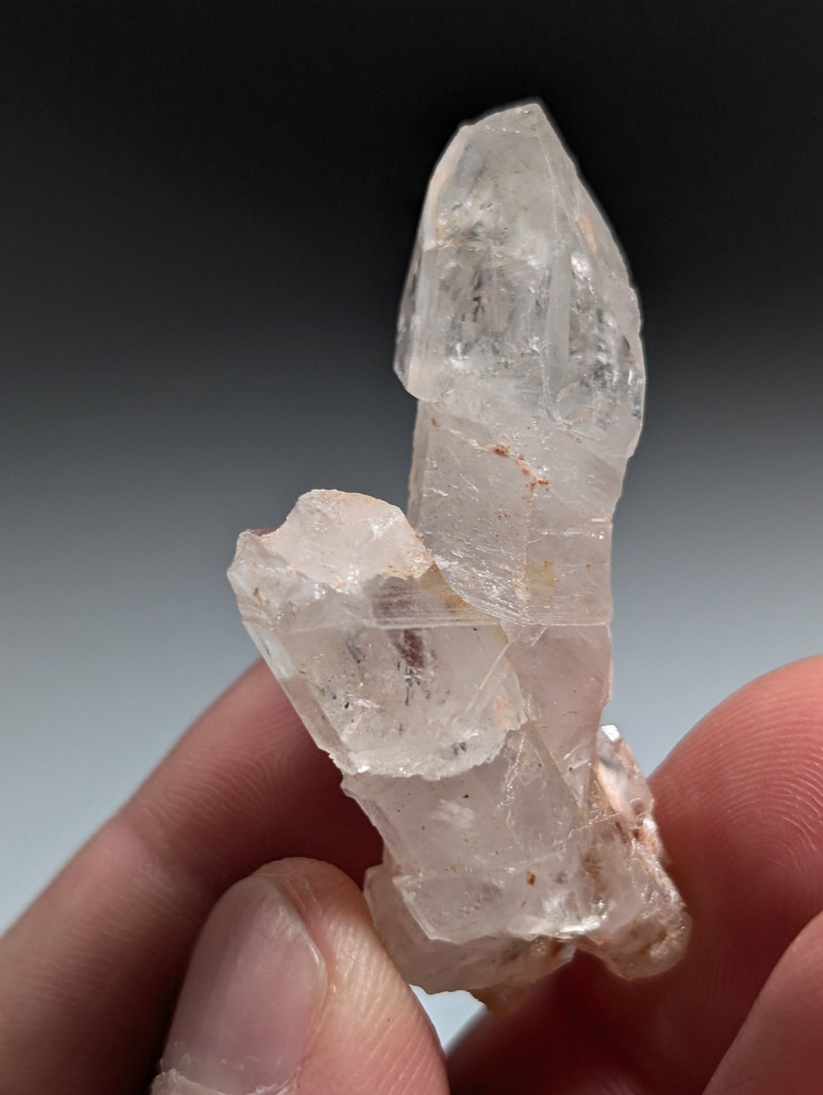 VERY unique Growth Interference Quartz Crystal - Montgomery County, Arkansas