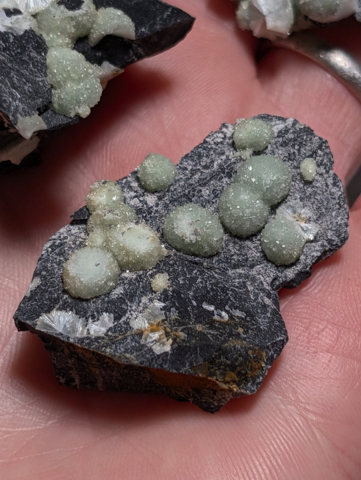 Set of 4 UV Reactive Wavellite - Fantastic Old Stock- Mauldin Mountain, Arkansas