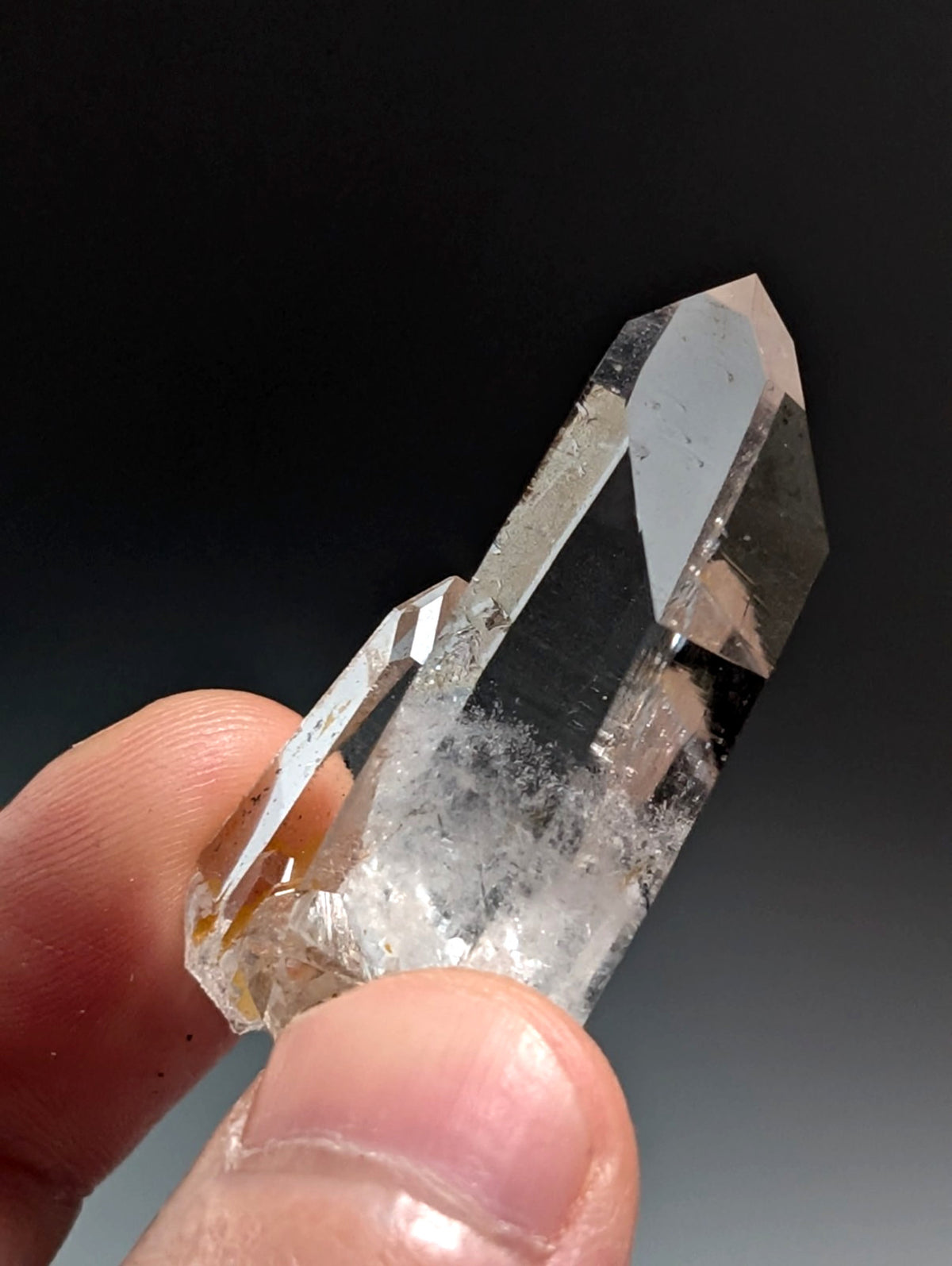 AAA Optical Quartz Crystal Point w/ rainbow, Garland County, Arkansas, USA