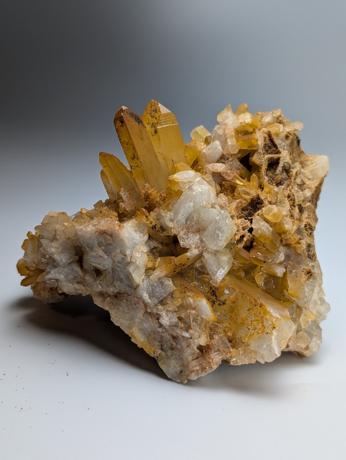 Quartz Crystal Cluster w/ natural color, Garland County, Arkansas, Beautiful!