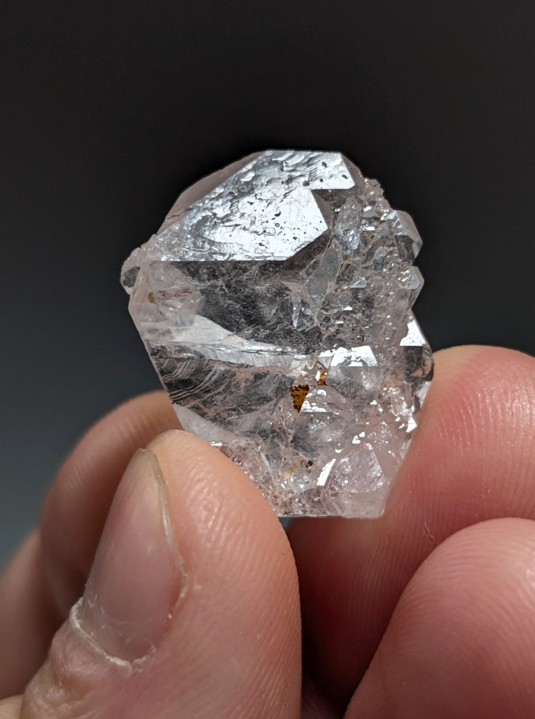 Pseudocubic Quartz Crystal Point, Double Terminated, Garland County, Arkansas