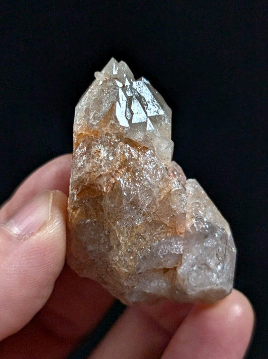 Crackle Quartz Crystal Point, Double Terminated, Montgomery County, Arkansas