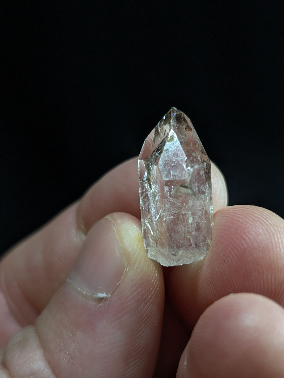 Set of x5 Arkansas Quartz Crystals - some w/ Natural Iridescence, Garland County