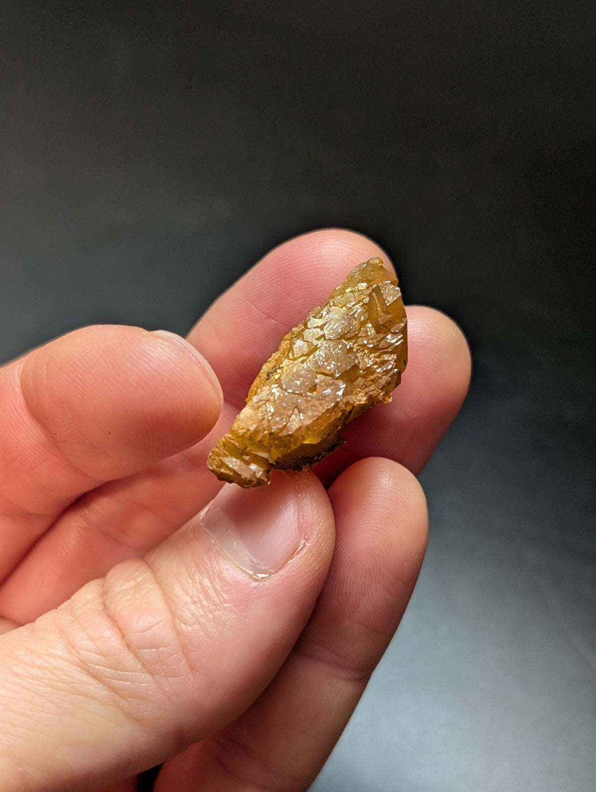Set of 3 Arkansas Quartz Crystals w/ Natural Iridescence, Unique & OOAK