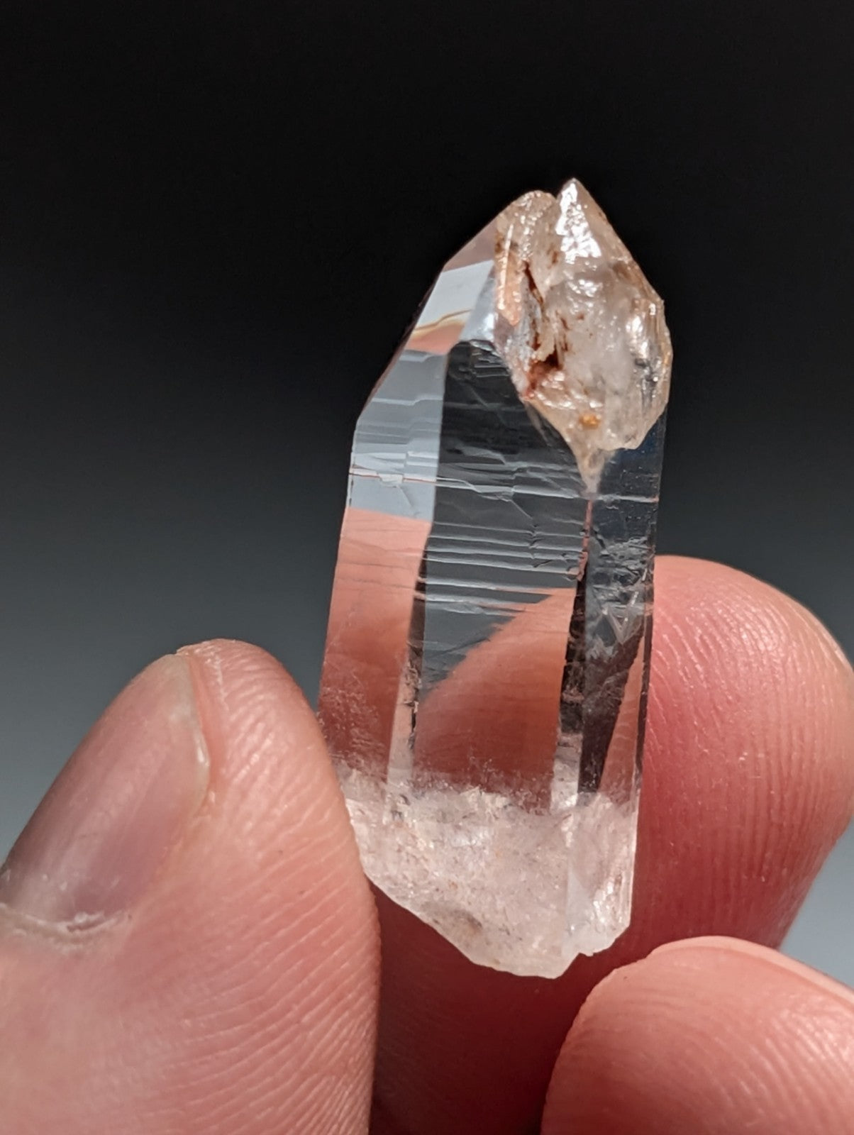 A+++ Optical Quartz Crystal Point, Montgomery County, Arkansas, USA, AMAZING!!