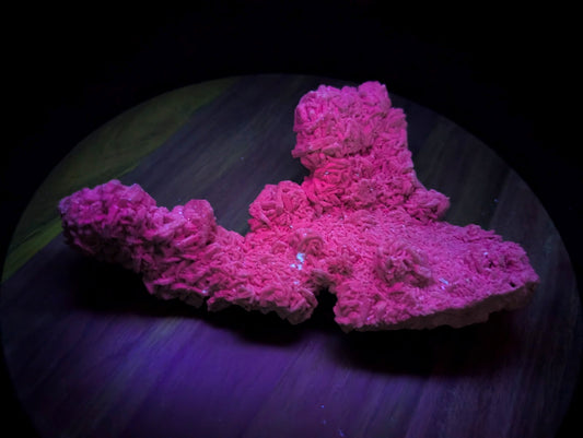 Albite, variety "cleavelandite", from Magnet Cove, Arkansas, 18 cm! UV Reactive!