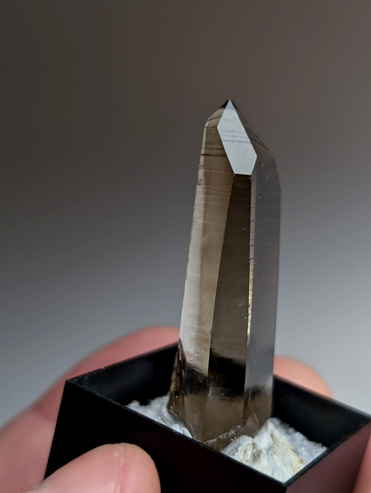A+ Irradiated Smoky Quartz Crystal Point, Garland County, Arkansas, USA, Delinde