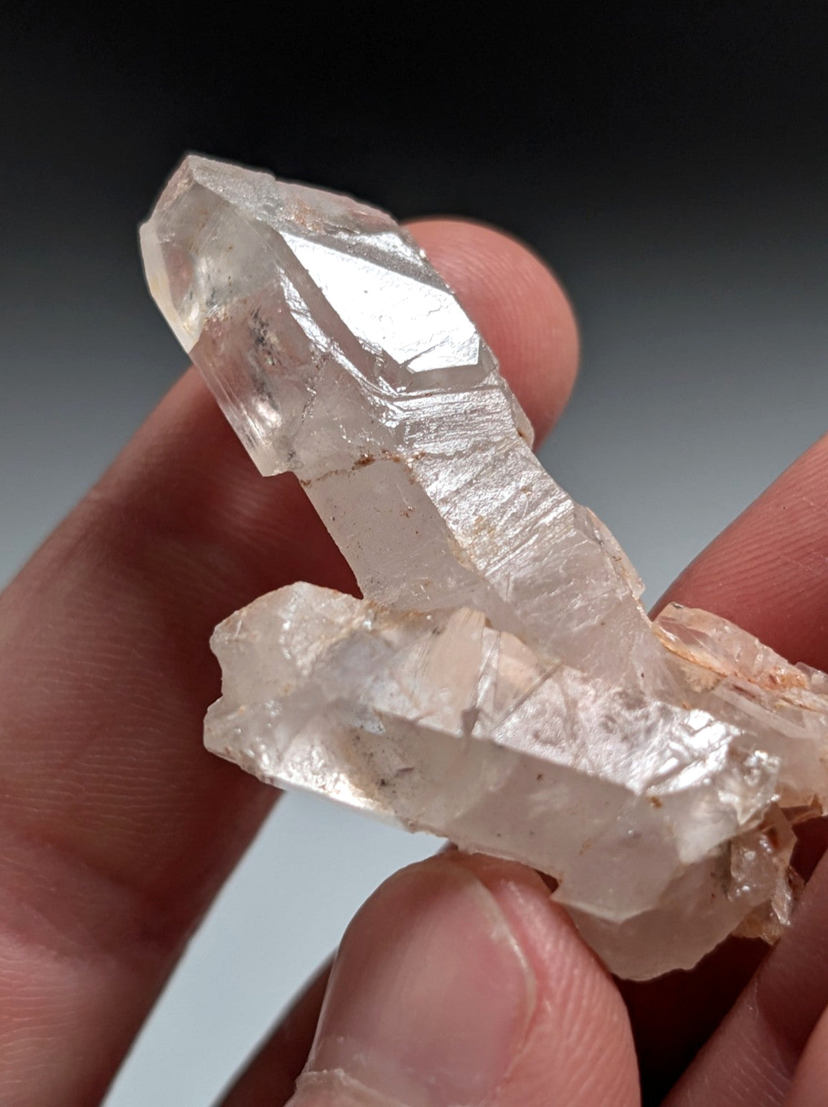 VERY unique Growth Interference Quartz Crystal - Montgomery County, Arkansas