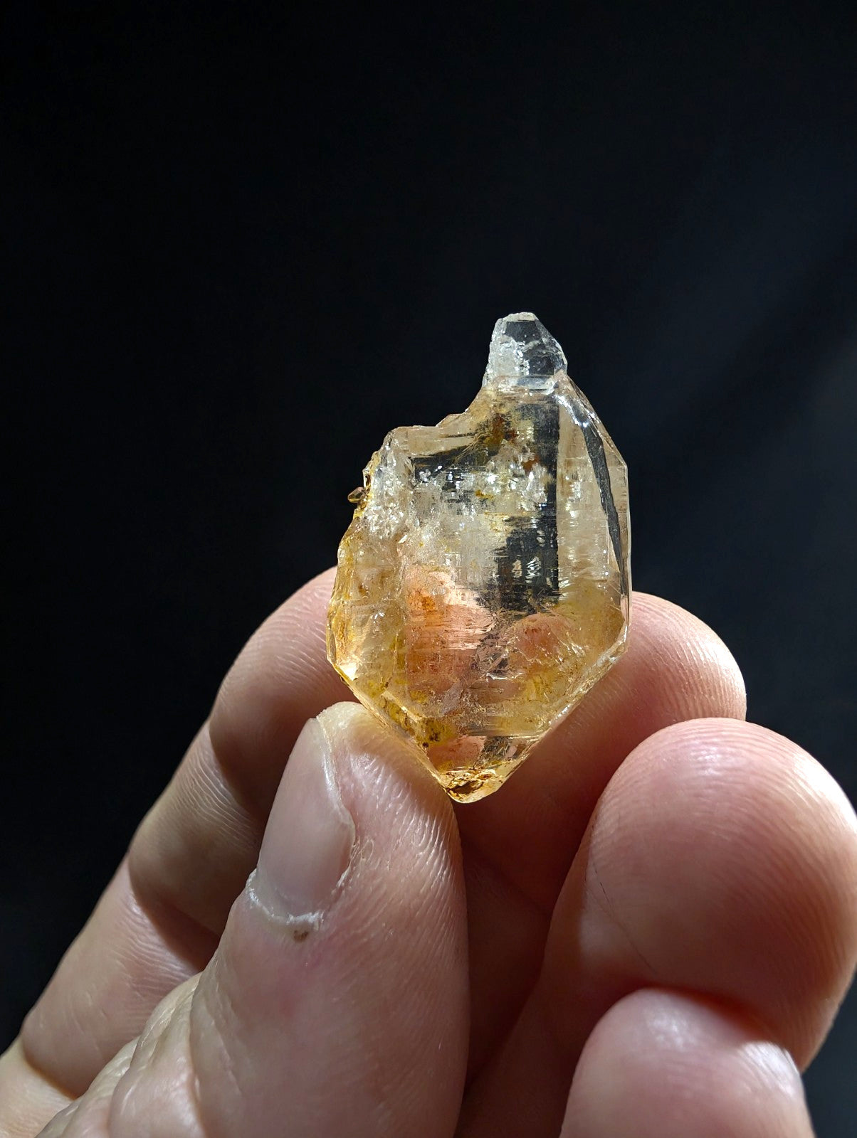 Set of 3 Arkansas Quartz Crystals w/ rehealed form, Unique & OOAK variety set x3