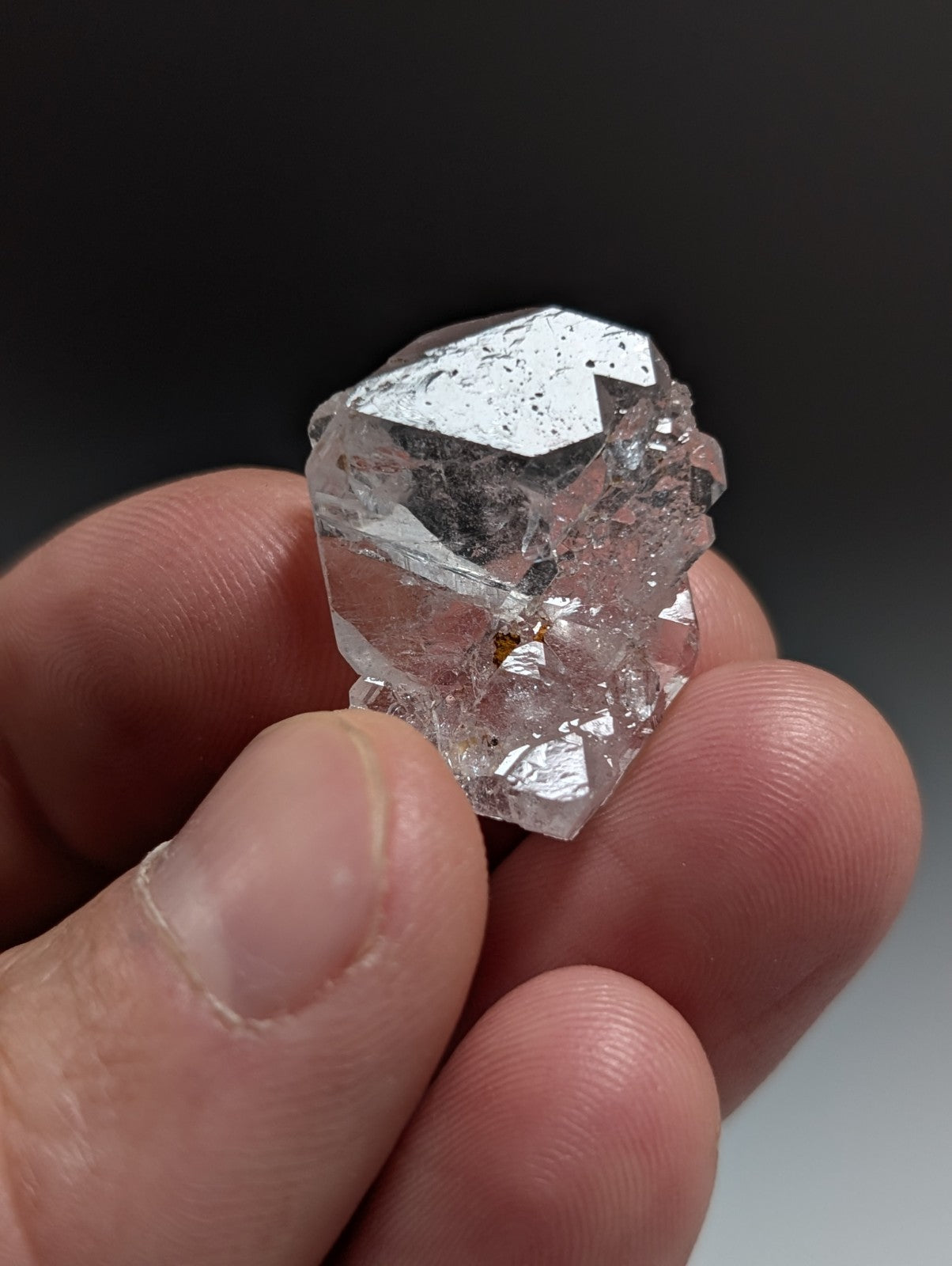Pseudocubic Quartz Crystal Point, Double Terminated, Garland County, Arkansas