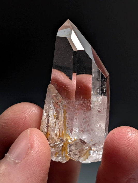 AAA Optical Quartz Crystal Point w/ rainbow, Garland County, Arkansas, USA