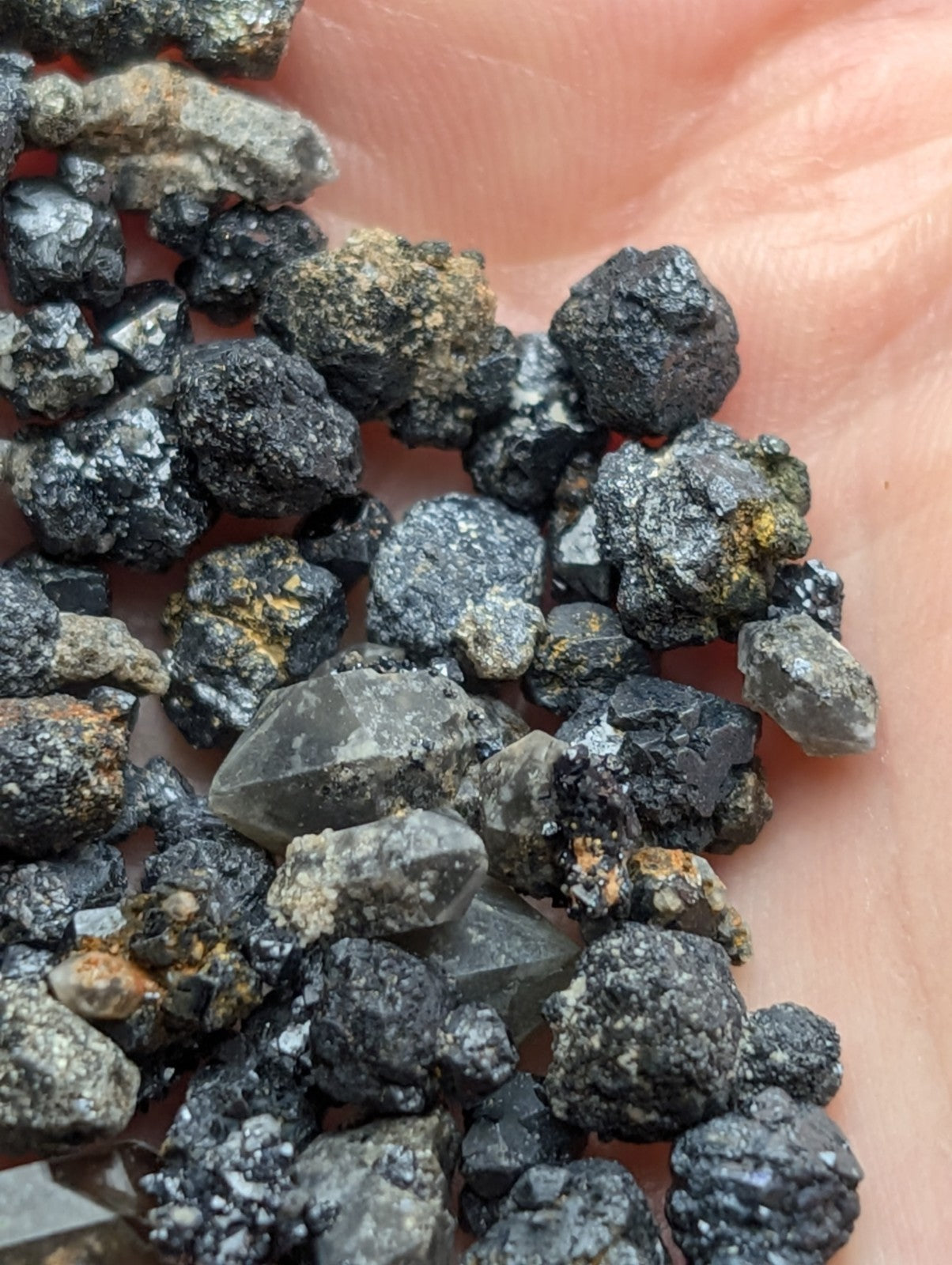 Micro Brookites + Smoky Quartz, Magnet Cove, Arkansas, Old Stock, 10+ gram set