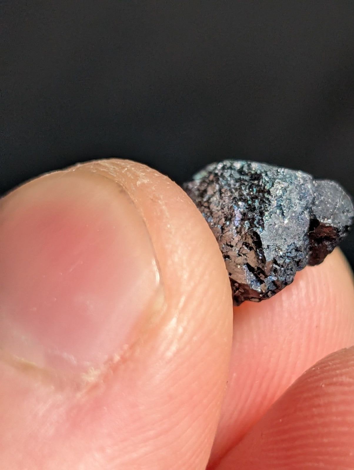 Brookite w/natural iridescence , Magnet Cove, Hot Spring Co. Arkansas, Old Stock