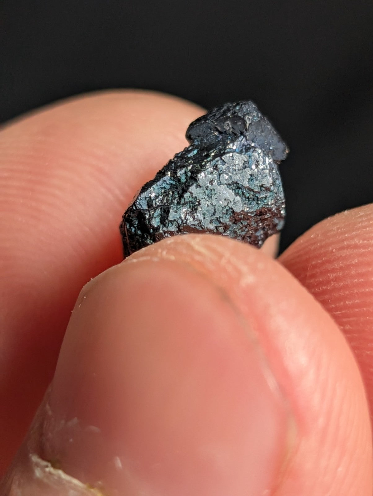 Brookite w/natural iridescence , Magnet Cove, Hot Spring Co. Arkansas, Old Stock