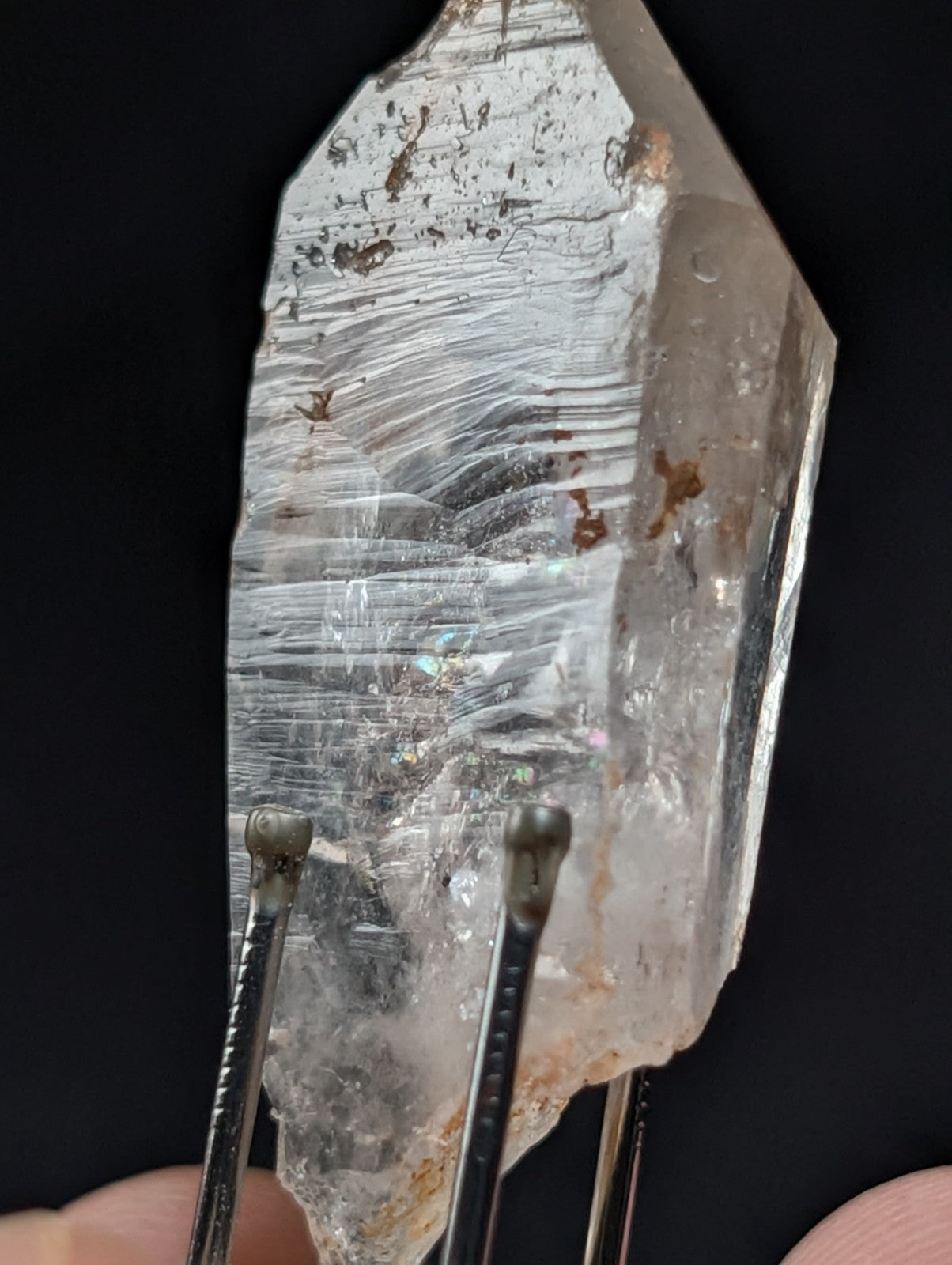 Unique Quartz Crystal with Nacrite Inclusions, Montgomery County, Arkansas, USA