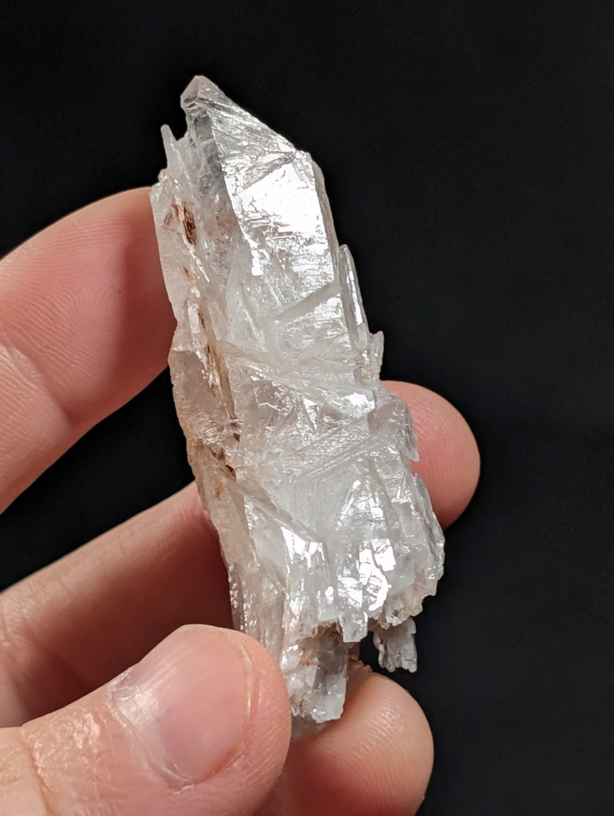 Growth Interference Quartz Crystal Point, Old Stock, Montgomery County, Arkansas