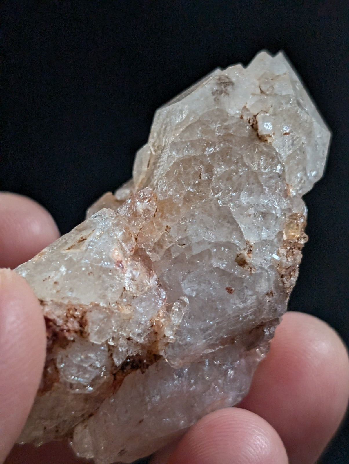 Crackle Quartz Crystal Point, Double Terminated, Montgomery County, Arkansas
