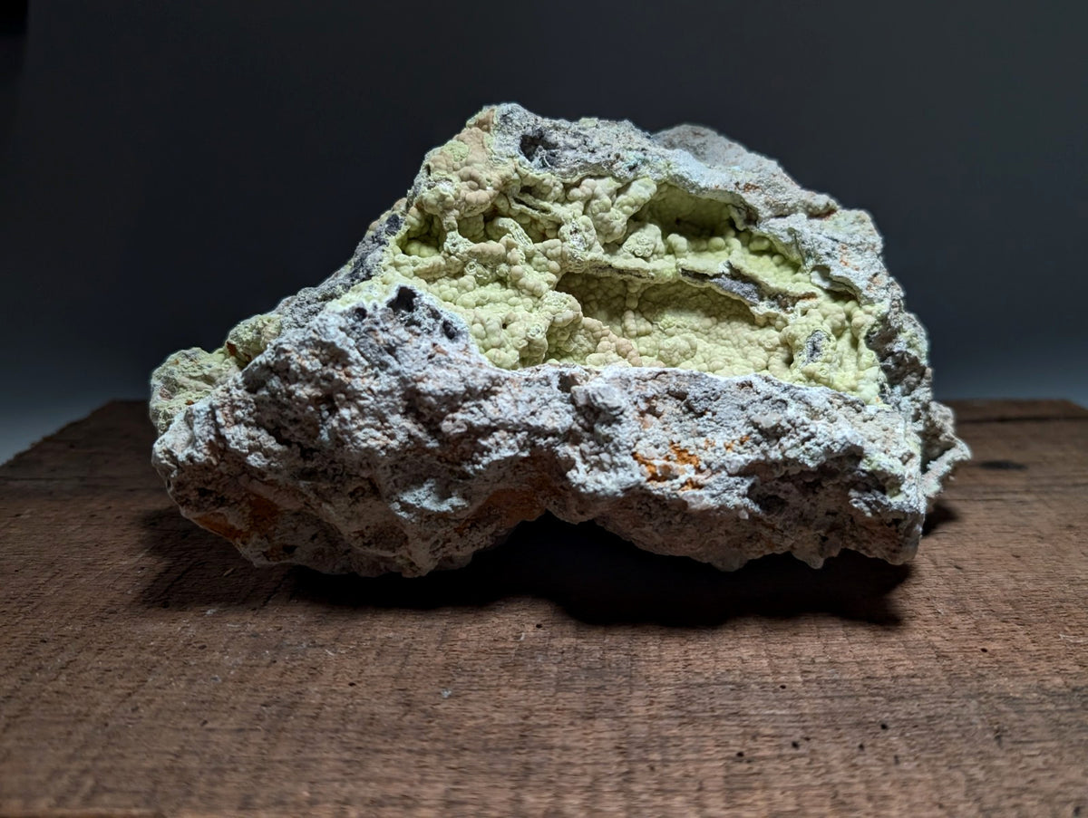 Large Yellow/Green Wavellite w/ Blue Planerite - ex Henry Delinde- Arkansas, USA