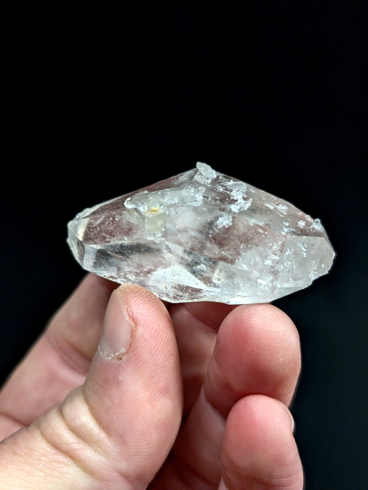 Double Terminated Quartz Crystal Point w/ Quartz inclusions, Arkansas, USA
