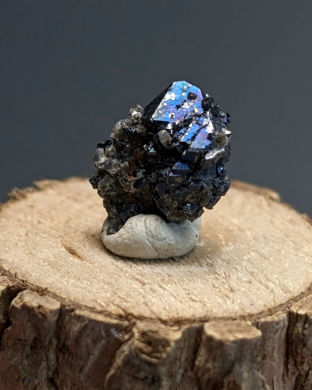 Brookite w/natural iridescence , Magnet Cove, Hot Spring Co. Arkansas, Old Stock