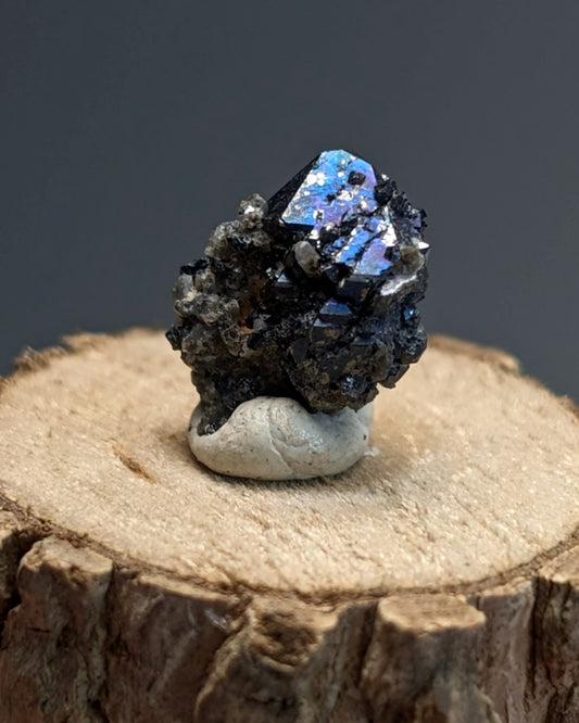 Brookite w/natural iridescence , Magnet Cove, Hot Spring Co. Arkansas, Old Stock