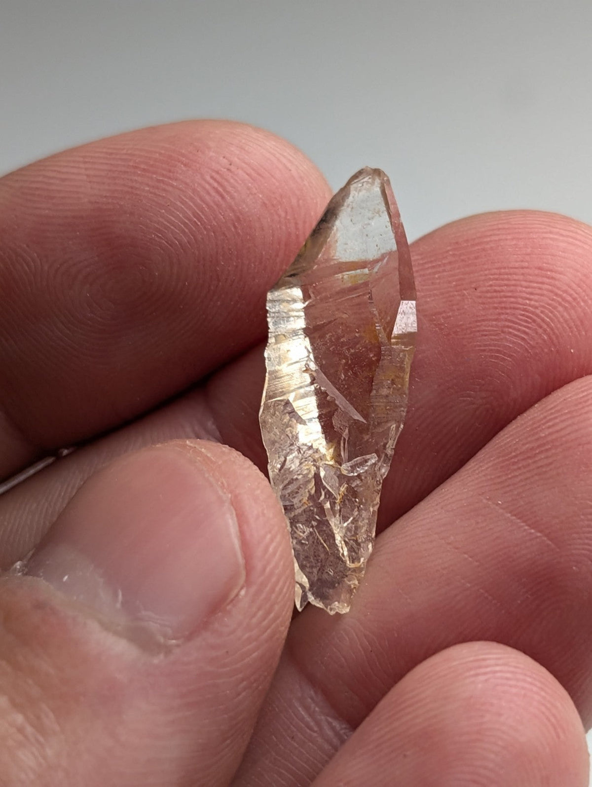 Set of 6 Arkansas Quartz Crystals w/ some Natural Iridescence, Unique & OOAK