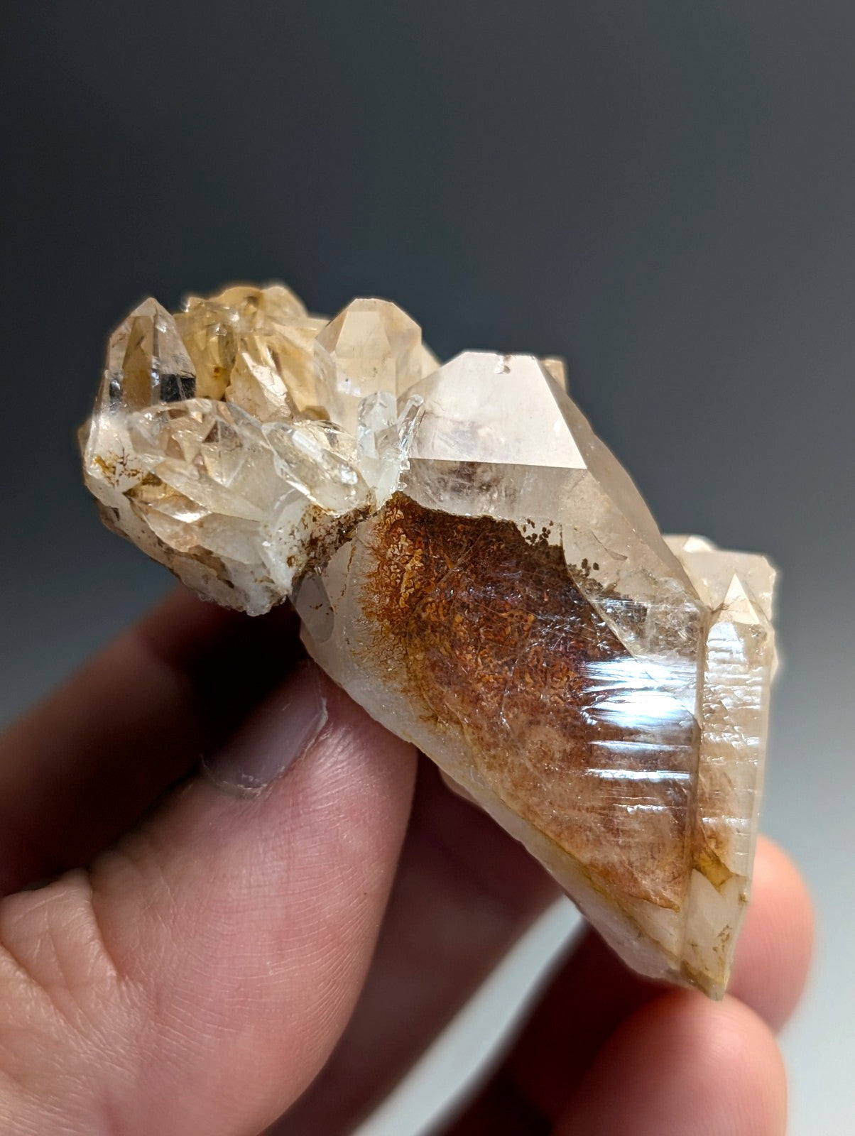 Amazing Quartz Crystal Cluster w/ clay inclusions, Montgomery County, Arkansas