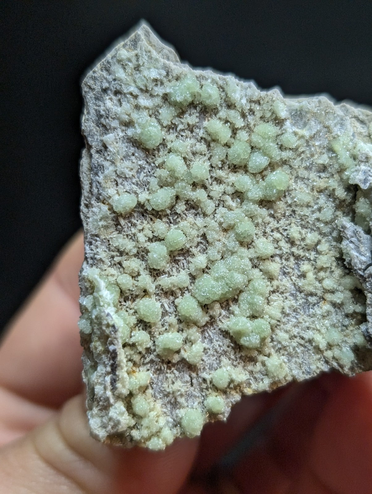 Green Wavellite on chert- Fantastic Old Stock - Mauldin Mountain, Arkansas, ooak