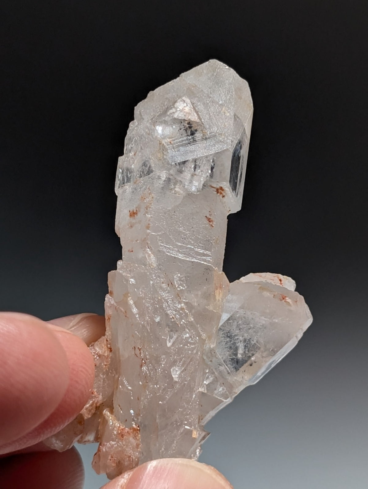 VERY unique Growth Interference Quartz Crystal - Montgomery County, Arkansas