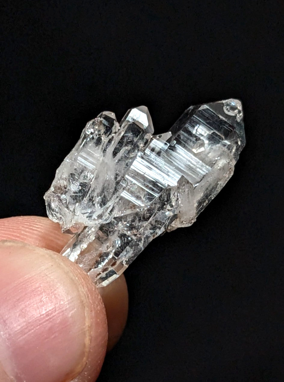 Clear Faden Quartz Crystal Cluster, Montgomery County, Arkansas, USA, A+