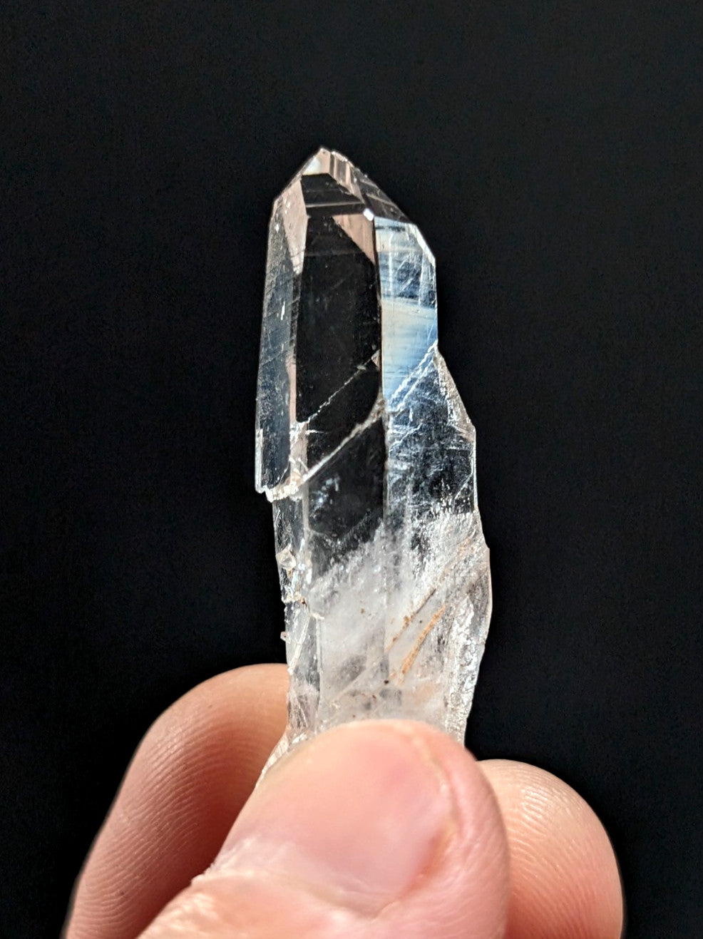 VERY RARE Slipped Growth Quartz Crystal Point,  Montgomery County, Arkansas, USA