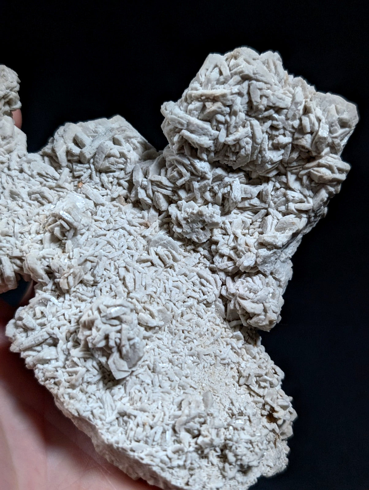 Albite, variety "cleavelandite", from Magnet Cove, Arkansas, 18 cm! UV Reactive!