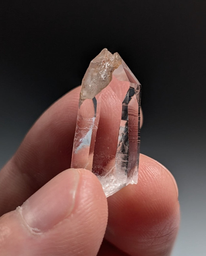 A+++ Optical Quartz Crystal Point, Montgomery County, Arkansas, USA, AMAZING!!