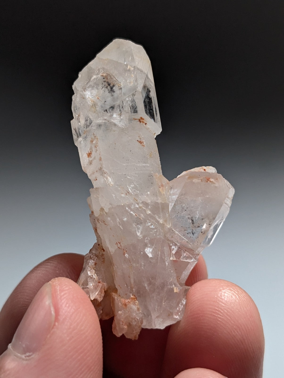 VERY unique Growth Interference Quartz Crystal - Montgomery County, Arkansas