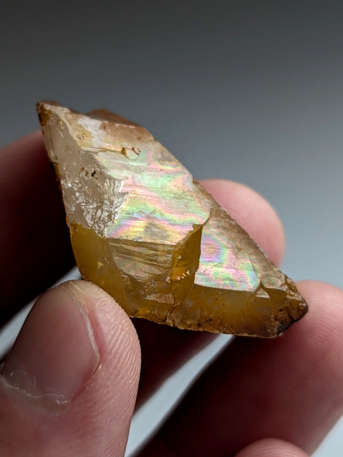 Set of 6 Arkansas Quartz Crystals w/ some Natural Iridescence, Unique & OOAK