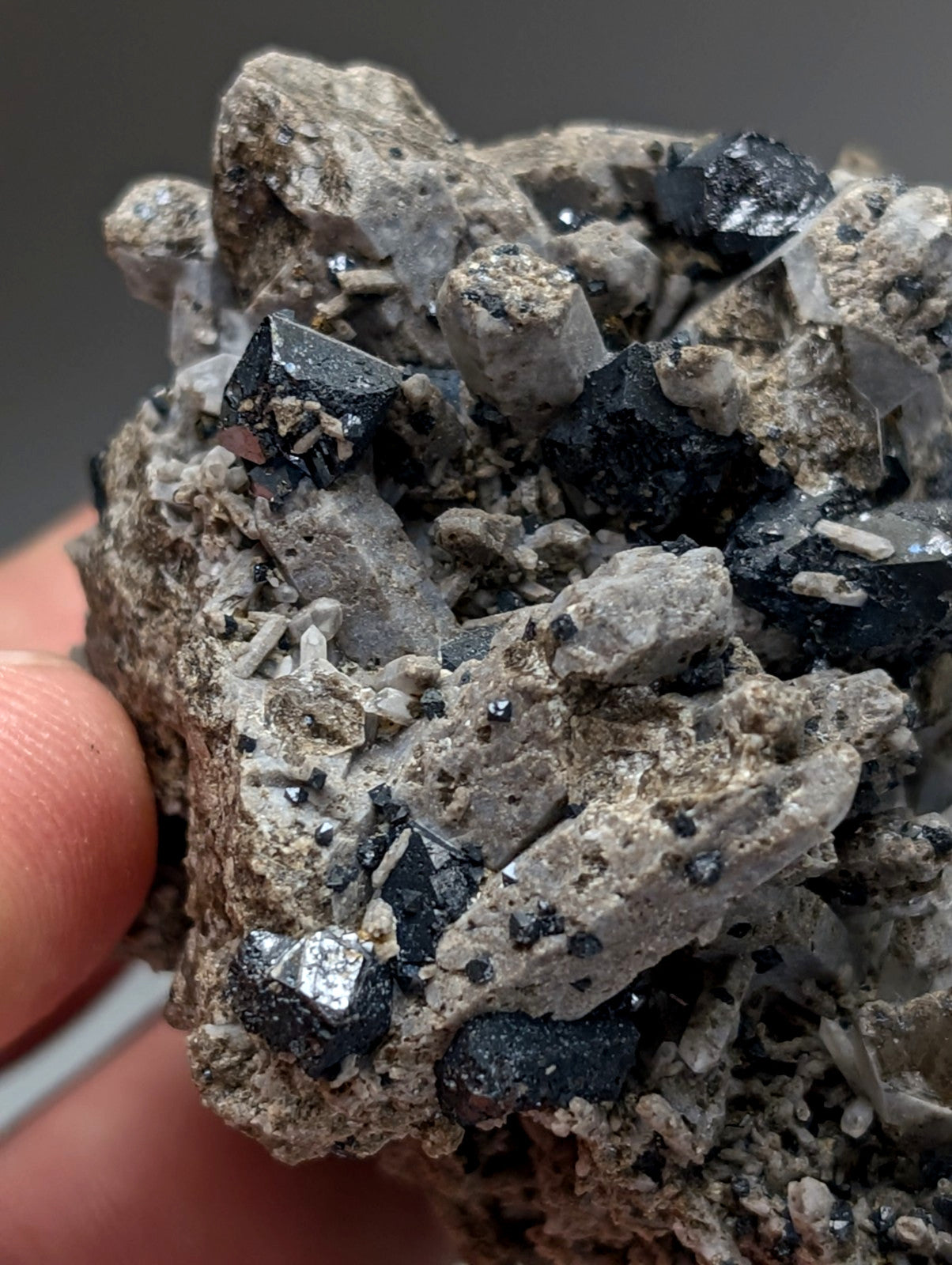 Large Brookite Crystals on Smoky Quartz, Magnet Cove, Arkansas, USA, ex Delinde