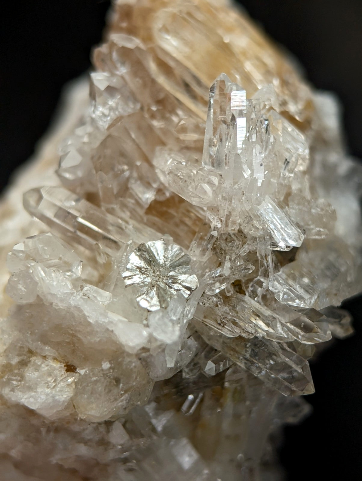 Cookeite on Quartz Crystal, Saline County, Arkansas, Old Stock, w/ photo case
