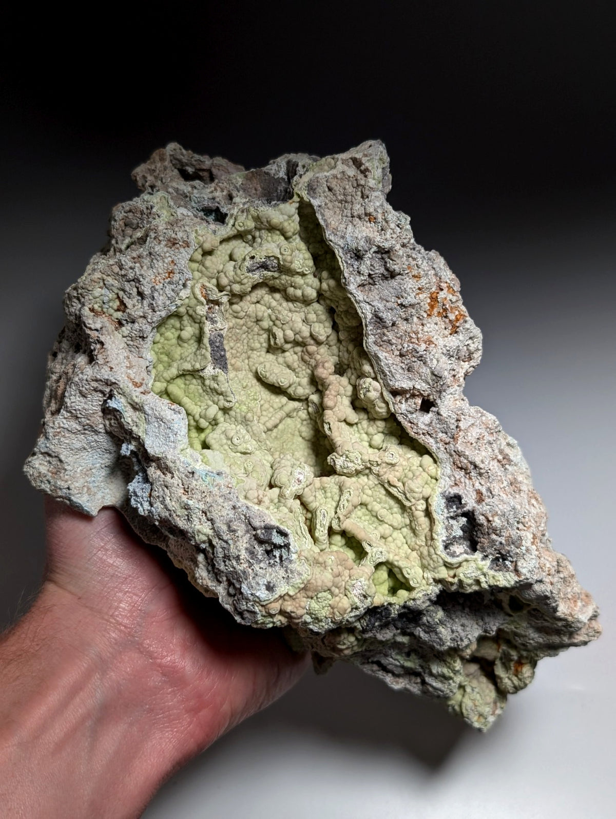 Large Yellow/Green Wavellite w/ Blue Planerite - ex Henry Delinde- Arkansas, USA